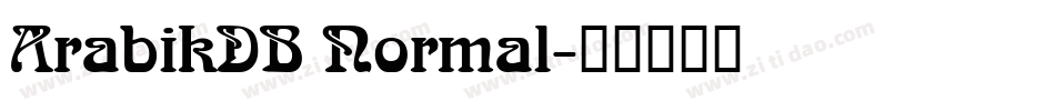 ArabikDB Normal字体转换